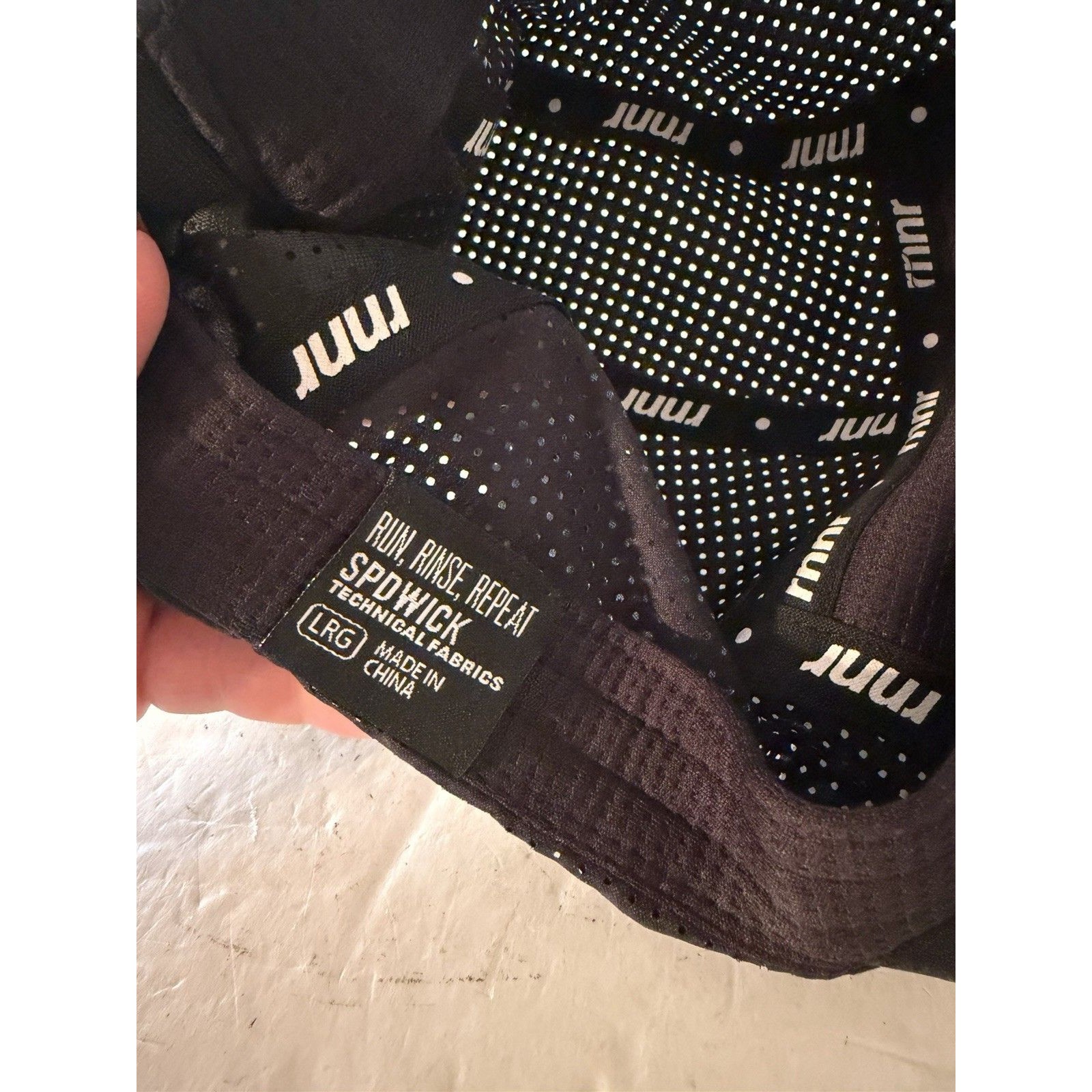 Rnnr Panel Hat Black Running Lightweight Upf 40 Packable Wicking Adjustable New — image 6 of 7